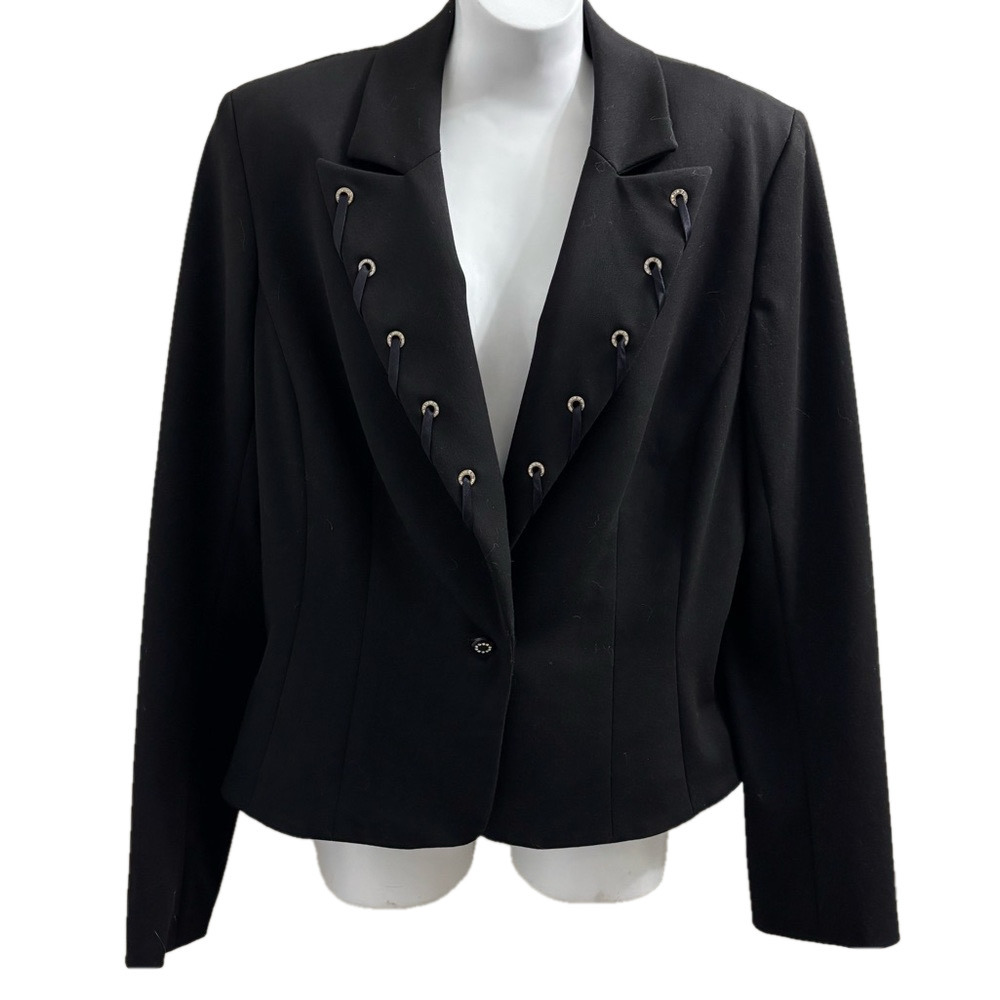 Cache Black Blazer With Structured Shoulders And … - image 1